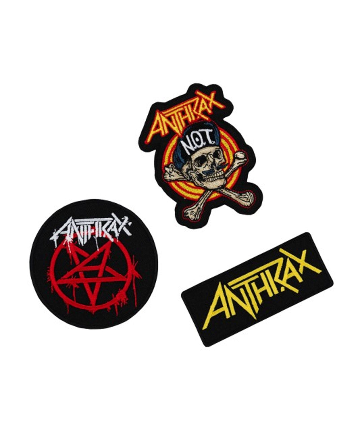 Anthrax - Pack 3 parches Bordados "Anthrax" - D2fy · Rocktud - Rocktud