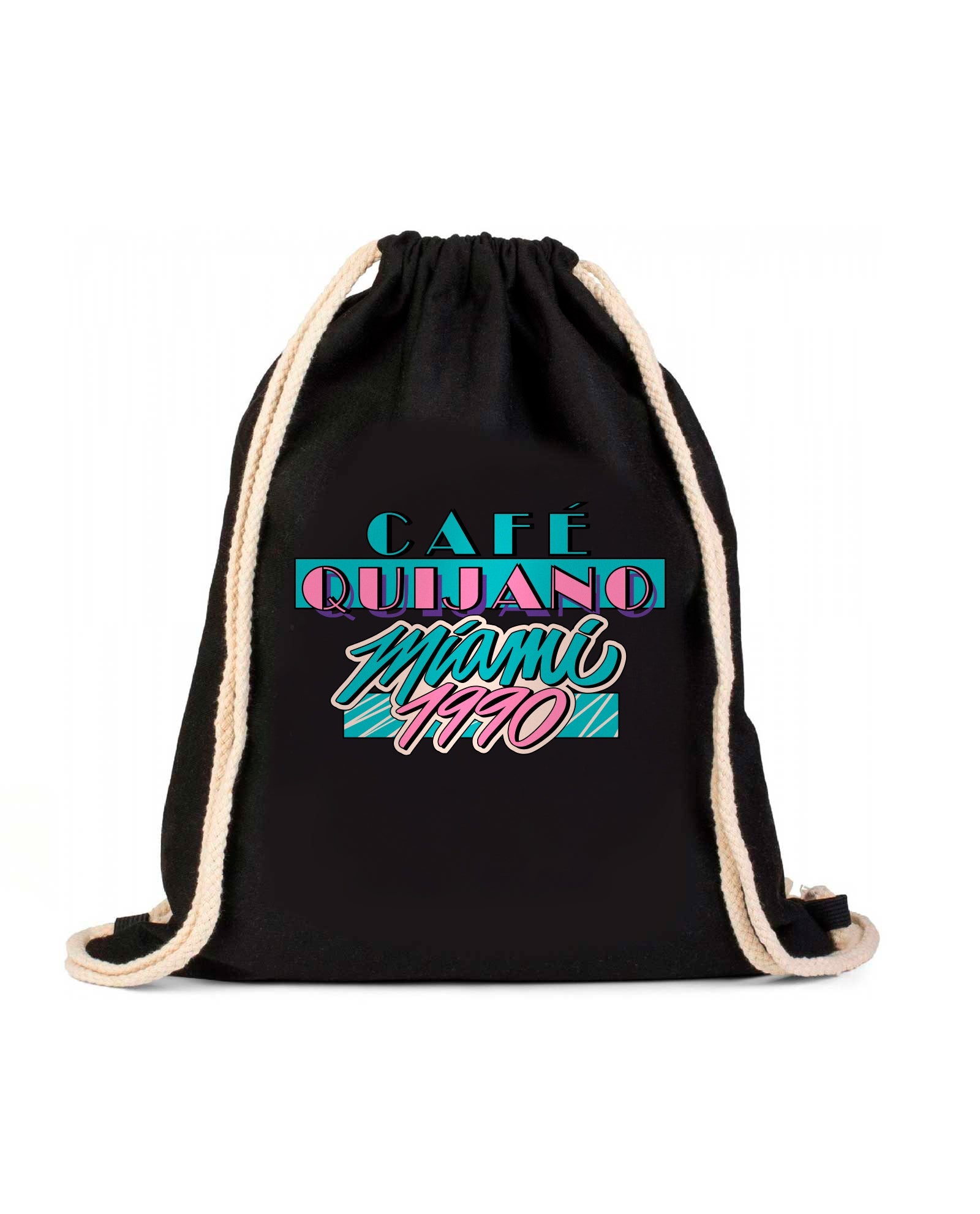 Café Quijano - Mochila de cuerdas "Miami 1990" - D2fy · Rocktud - Café Quijano