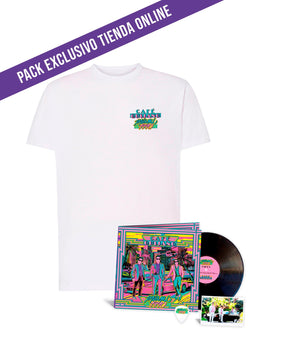 Café Quijano - Pack LP Vinilo + Postal Firmada + Púa "Miami 1990" + Camiseta "Miami 1990" Unisex - D2fy · Rocktud - Café Quijano