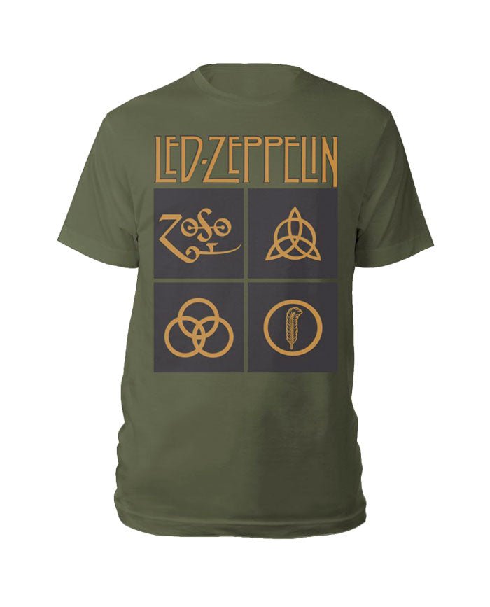 Led Zeppelin - Camiseta "Gold Symbols" Unisex - D2fy · Rocktud - Rocktud