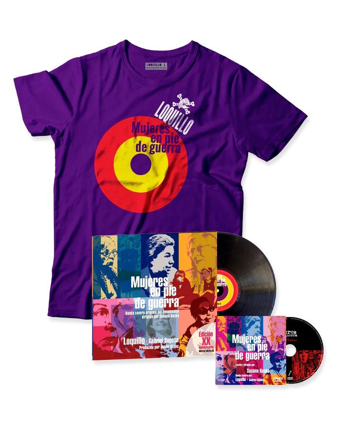 Loquillo - LP Vinilo + DVD + Camiseta "Mujeres en Pie de Guerra" - D2fy · Rocktud - Loquillo