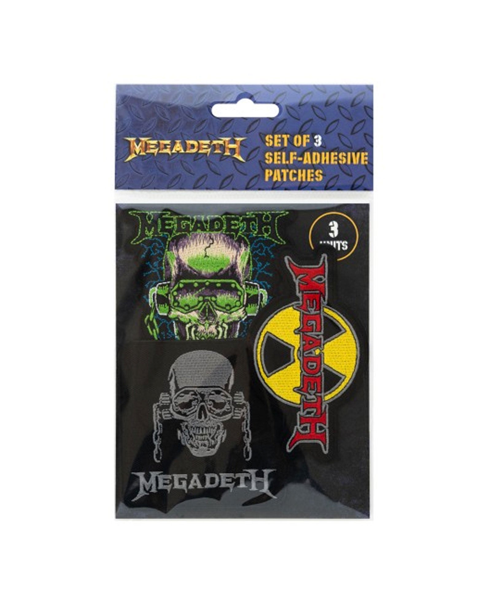 Megadeth - Pack 3 parches Bordados "Megadeth" - D2fy · Rocktud - Rocktud