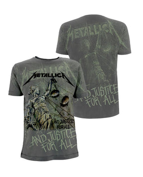 Metallica - Camiseta "Justice Neon All Over Charcoal" Unisex - D2fy · Rocktud - Rocktud