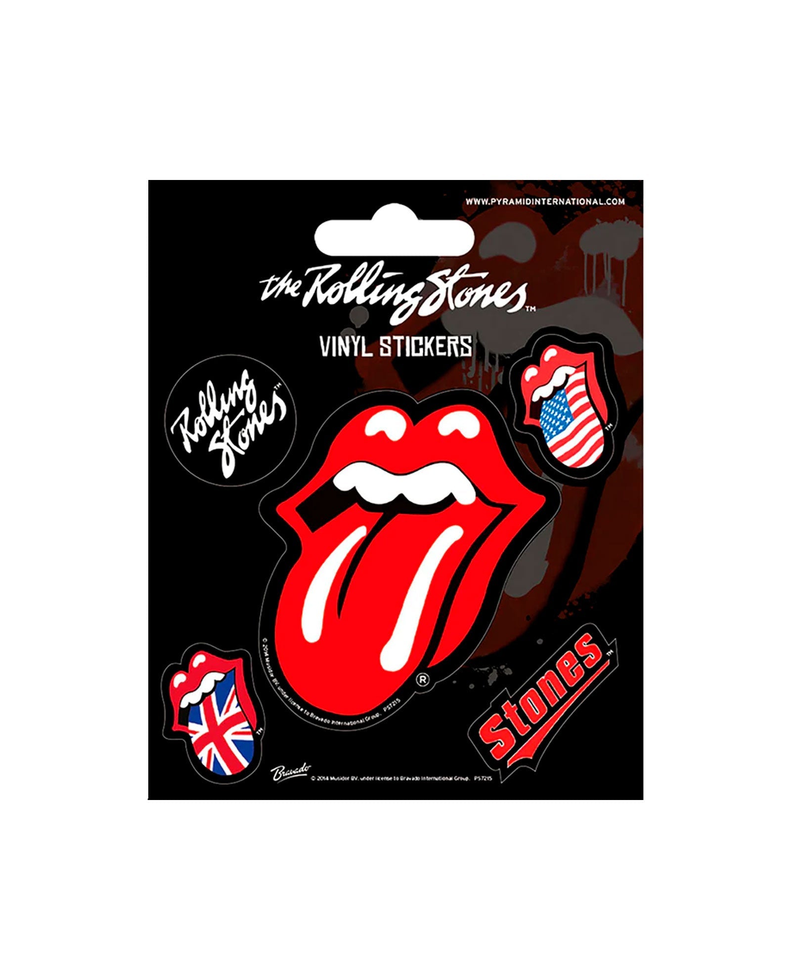 The Rolling Stones Pack De Pegatinas Lips 5609